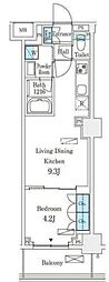 フロンティアレジデンス錦糸公園 1LDKの間取図画像