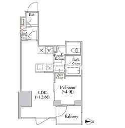 ルミーク錦糸町 1LDKの間取図画像