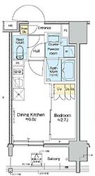 プラウドフラット亀戸ステーションPLACE 1DKの間取図画像
