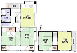西鉄天神大牟田線 紫駅 徒歩13分 4DKの間取り