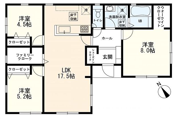 3LDK+カースペース2台分