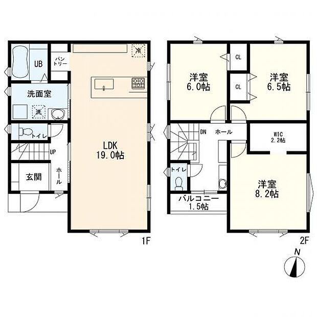 3ＬＤＫ＋カースペース3台分　1号棟