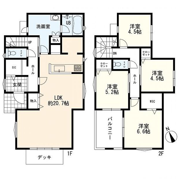 4LDK+カースペース2台分