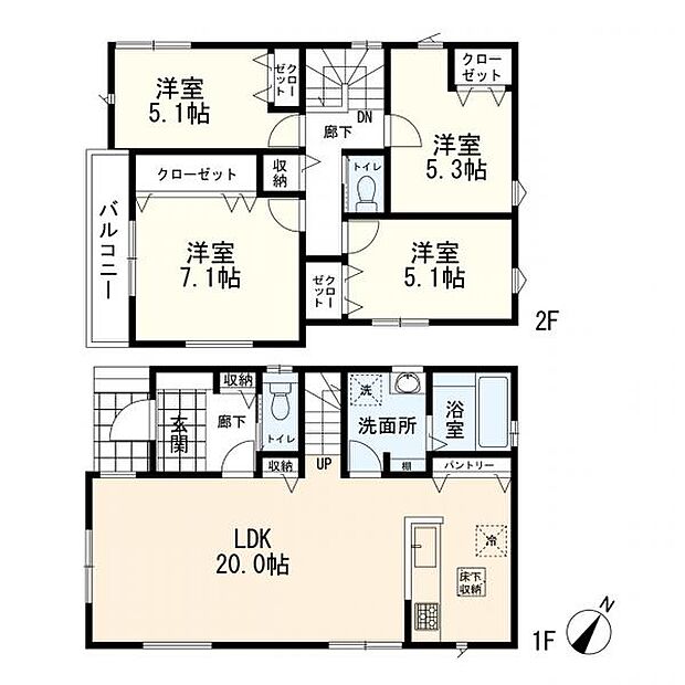 間取図　4ＬＤＫ