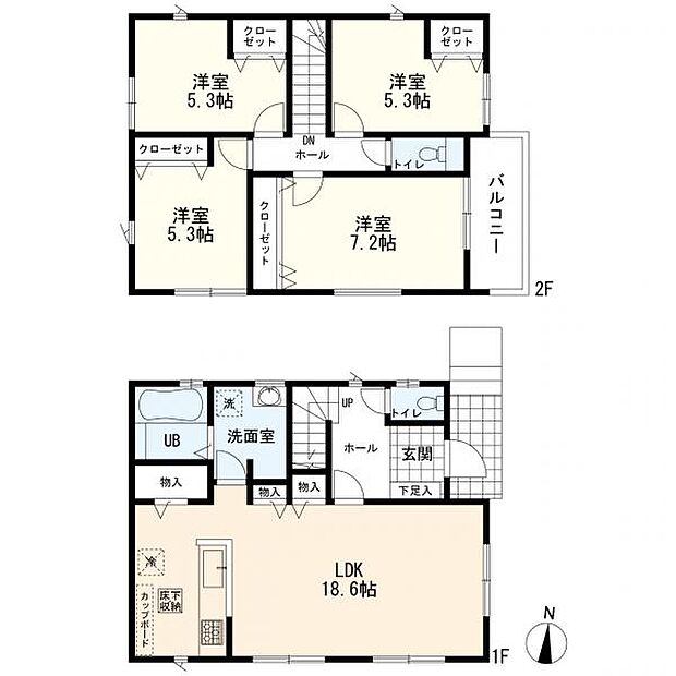 4ＬＤＫ＋カースペース3台分　2号棟