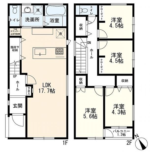 4LDK+カースペース 2号棟