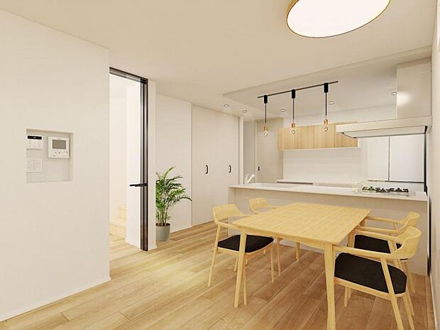 リビング内観パース