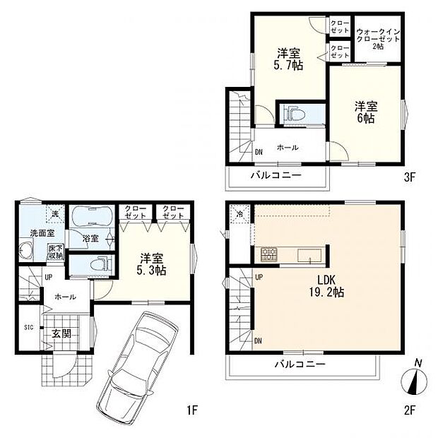 3ＬＤＫ＋ＷＩＣ