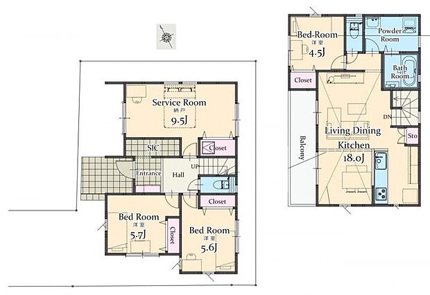 3ＳＬＤＫ＋カースペース2台分　Ｂ号棟