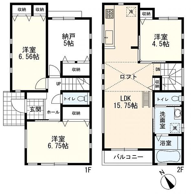 A号棟間取図 3LDK+S