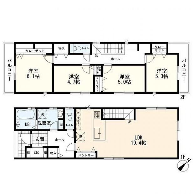 1号棟 4LDK+SIC+PANTRY