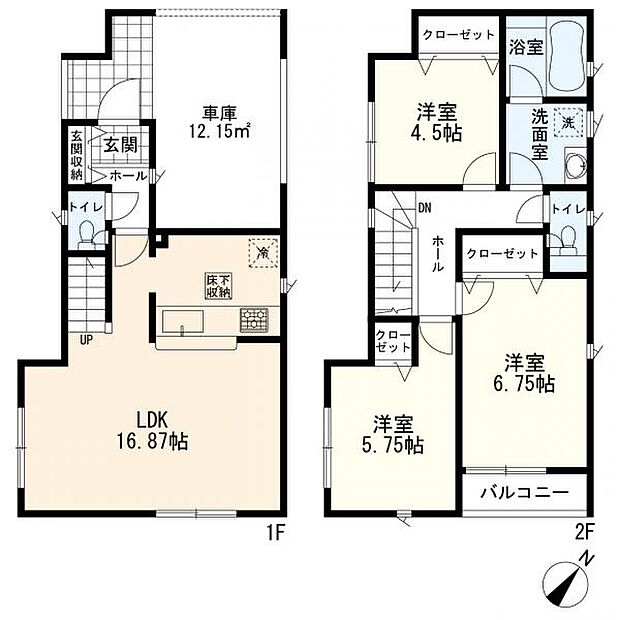 3ＬＤＫ＋カーポート　1号棟