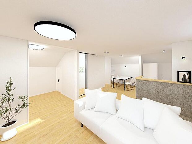 リビング内観パース