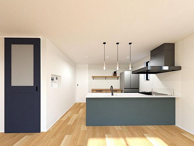 キッチン内観パース