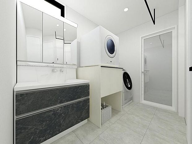 洗面所内観パース