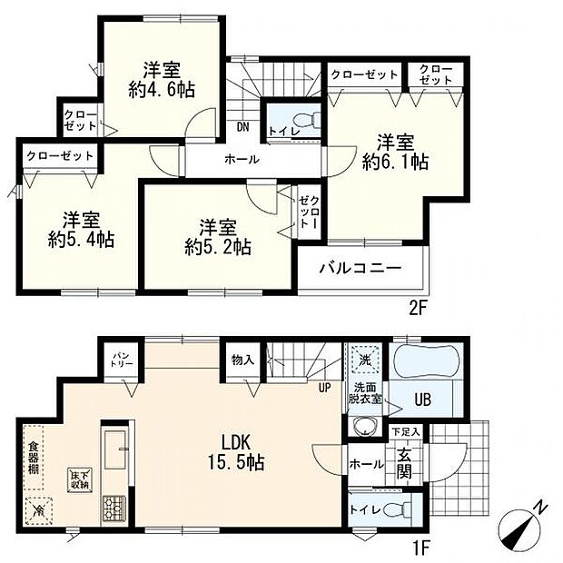 4ＬＤＫ＋カースペース　1号棟