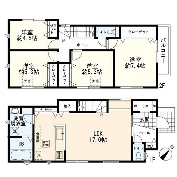 4ＬＤＫ＋カースペース　2号棟