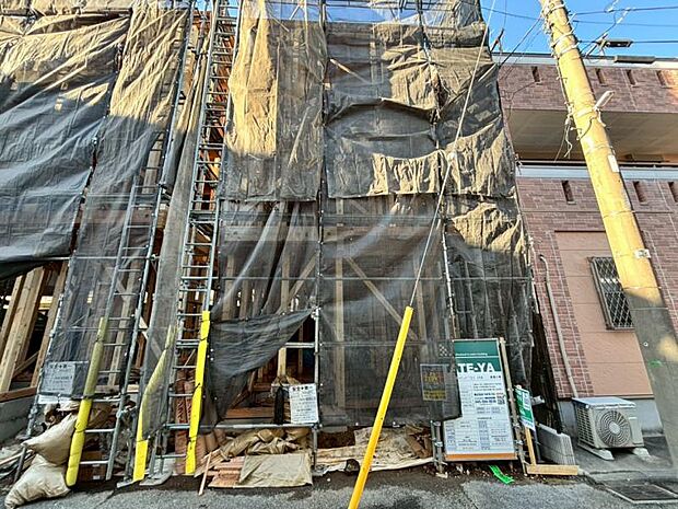 完成前の状態をご覧頂くことで、隣接した環境をしっかりとご確認頂けます。(2026.2.9撮影)