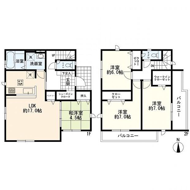間取り(4LDK+バルコニー)