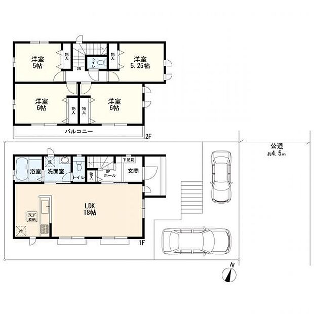 4LDK+カースペース2台分 A号棟