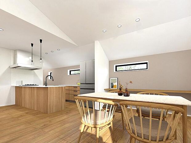 リビング内観パース