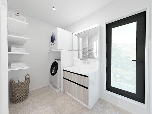 洗面所内観パース