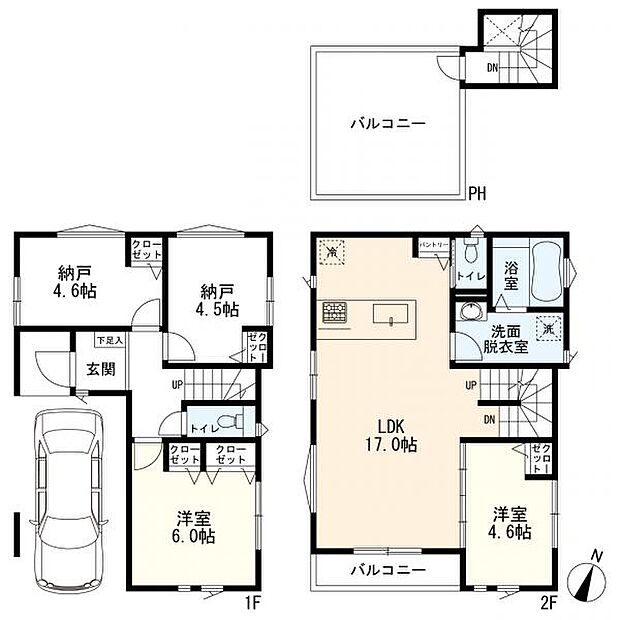 2LDK+2S+車庫 4号棟