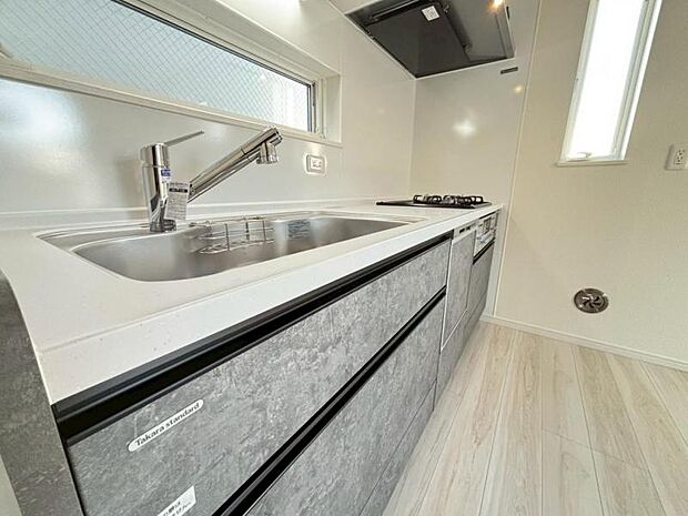 食洗機と浄水器が付き、収納力のあるキッチンは料理が捗ります。