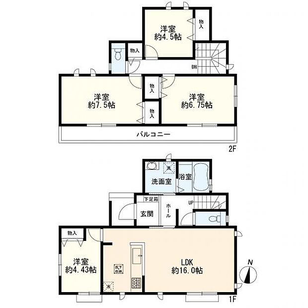 B号棟 間取図(4LDK)