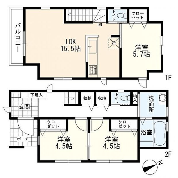 間取図　3ＬＤＫ