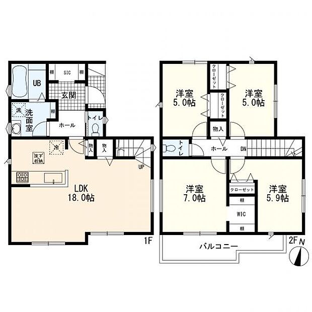 間取図　4ＬＤＫ