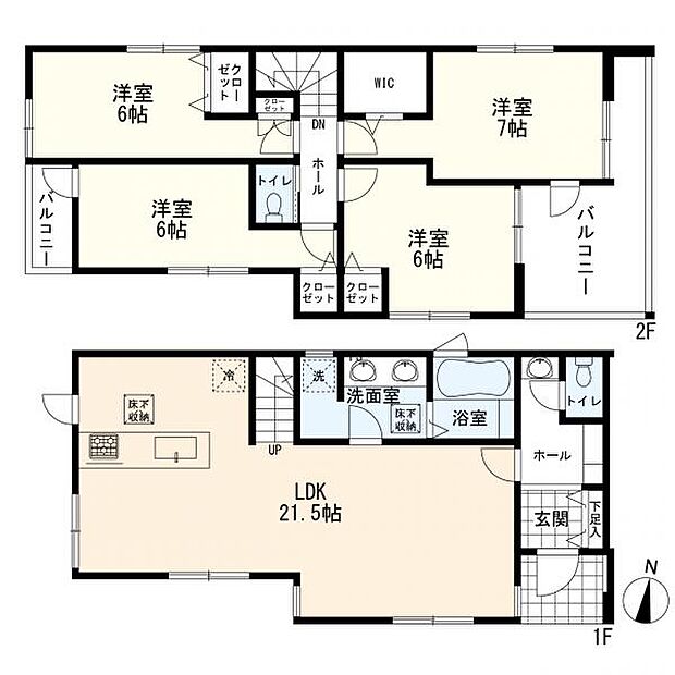 4LDK+カースペース3台分 2号棟