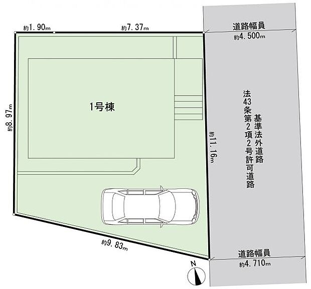 区画図:図面と異なる場合は現況を優先