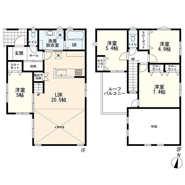 B号棟間取り（4ＬＤＫ）
