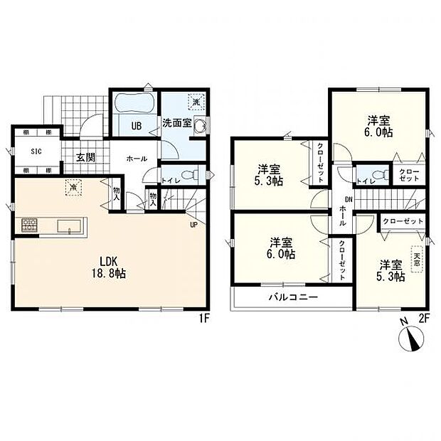 3号棟間取図 4LDK