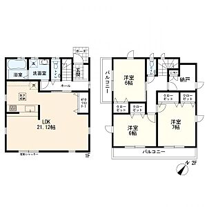 間取り:3LDK+S(納戸) 間取り:3LDK+S(納戸)