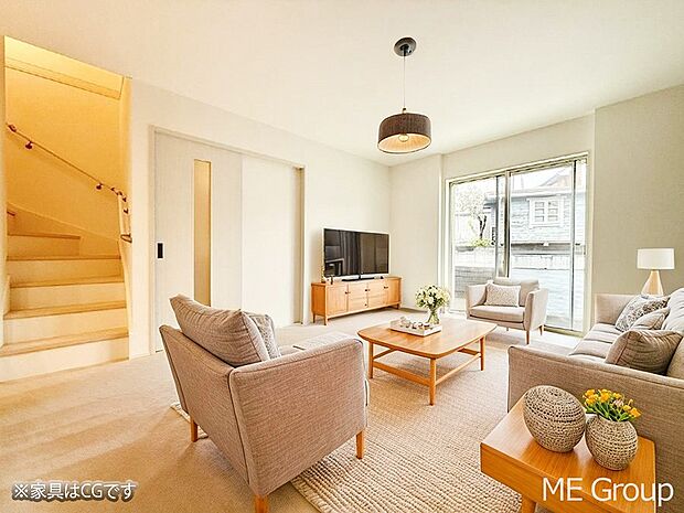 ■くつろぎと笑顔が集まる、心温まるリビング