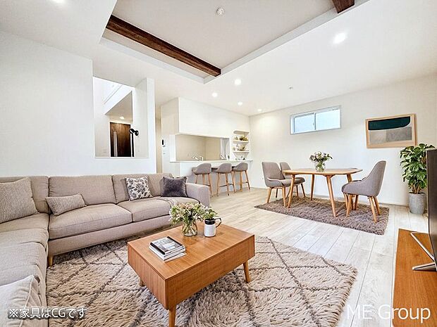 ■さりげないデザインが日常をセンスよく演出※家具はCGです