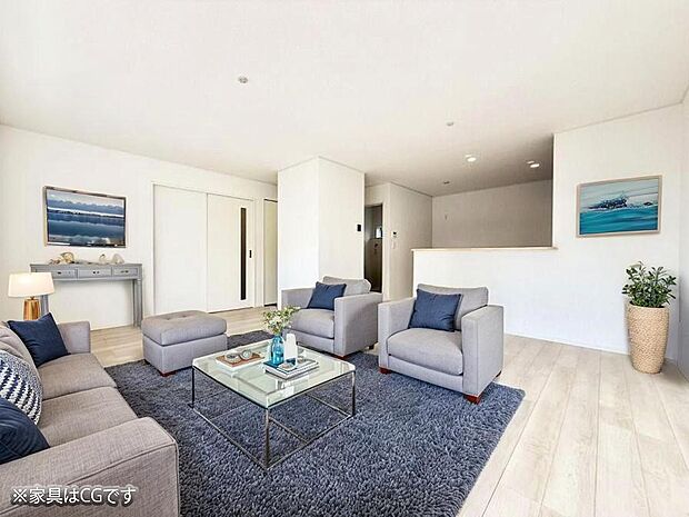 ■心落ち着く場所、ゆったり過ごせるリビング