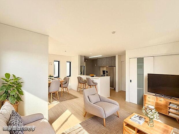 ■くつろぎと笑顔が集まる、心温まるリビング