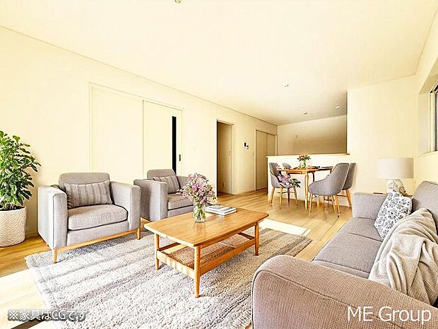 ■くつろぎと笑顔が集まる、心温まるリビング