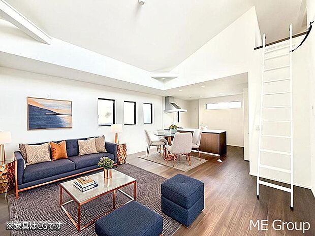 ■家具を置いてもゆったり過ごせる広さのリビング