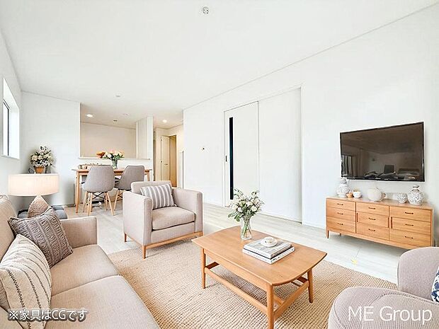 ■家族が自然と集まり、楽しい時間を過ごせるリビング