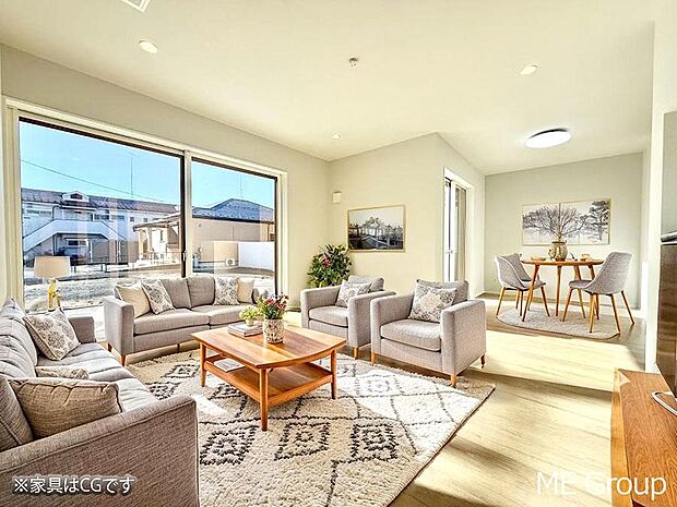 ■くつろぎと笑顔が集まる、心温まるリビング