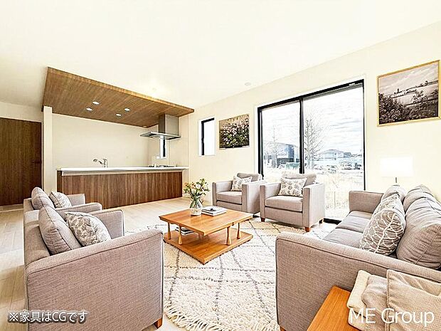 ■くつろぎと笑顔が集まる、心温まるリビング