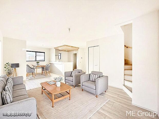 ■リビングイン階段は、家族の会話、一体感を感じられる空間です。