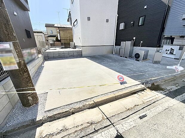 広い駐車場スペースが魅力的です