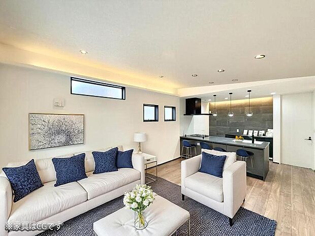 ■心落ち着く場所、ゆったり過ごせるリビング