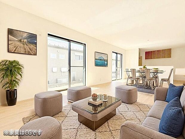 広々とした開放感あふれるリビングです