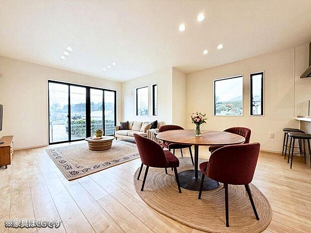 いつの間にか家族が集まっちゃうそんなリビングいいですよね